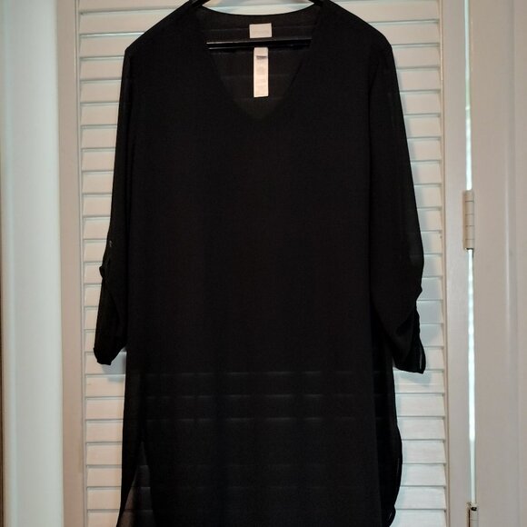 Lined sheer Chico's tunic - Picture 1 of 4